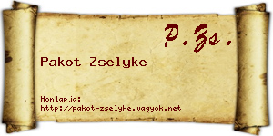 Pakot Zselyke névjegykártya